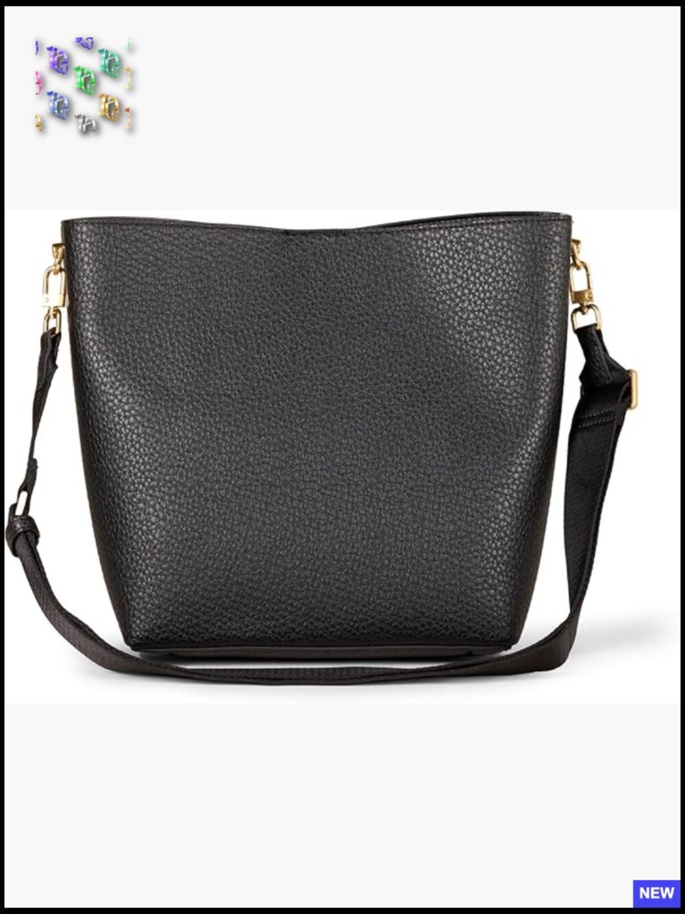 Soft Bucket Crossbody Bag Adjustable Strap Faux Leather Minimal Chic Day Night
